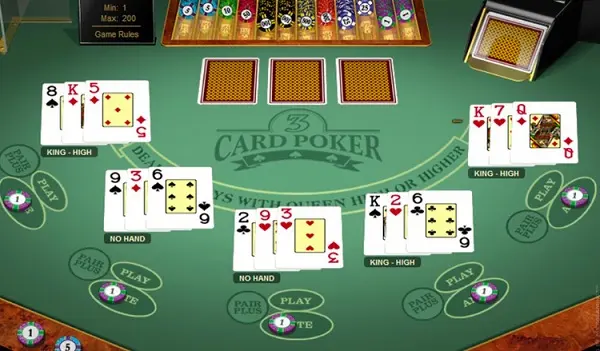 Instructions for Triple Card Poker read through once to become a master