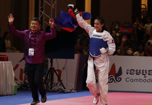 The joy of winning Cassandre Nicole Tubbs in taekwondo
