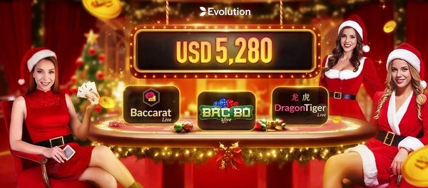 Evolution Santa Special: Win Your Share of USD 5,280 in Free Bets!